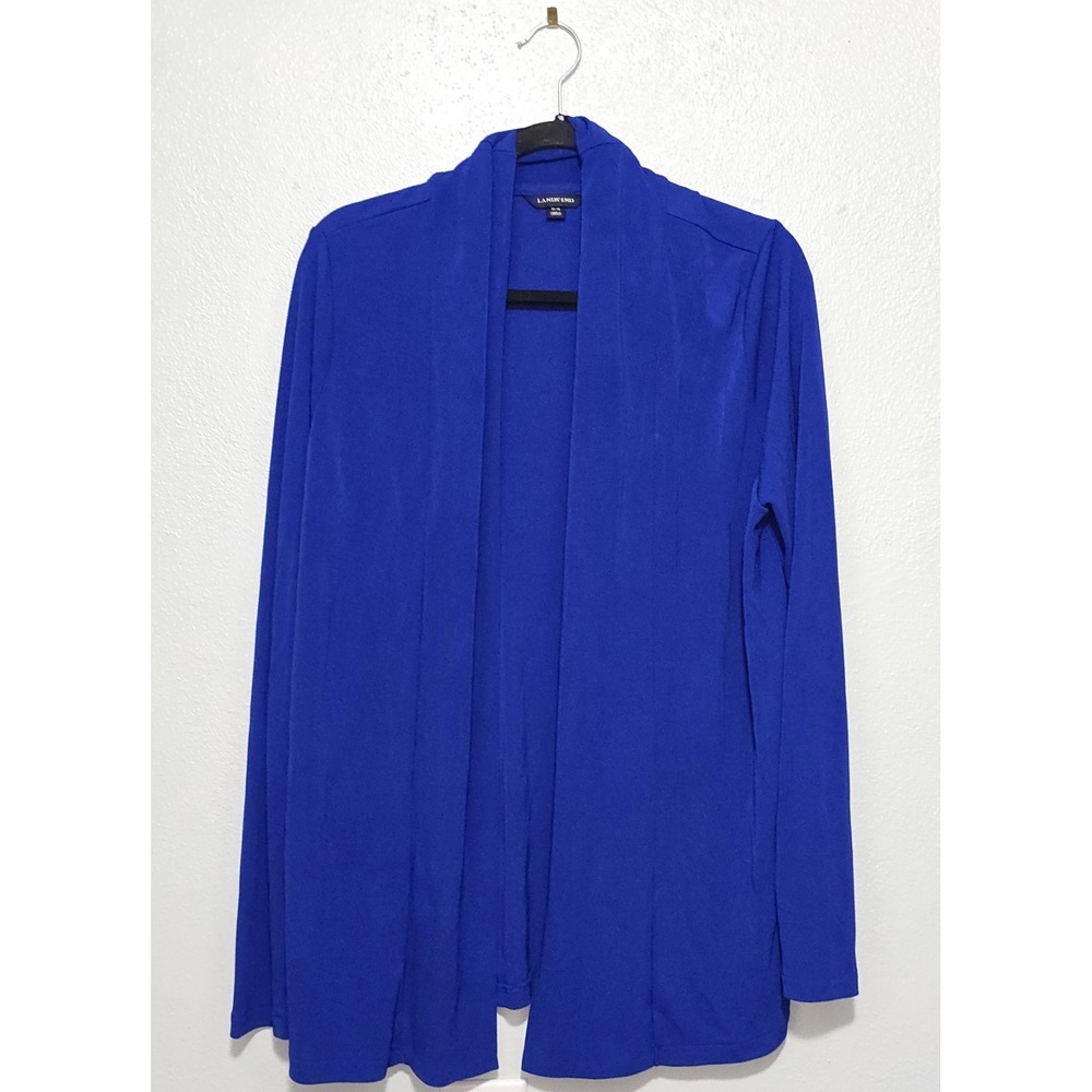 Land's End Royal Blue Open Front Cardigan Size 14/16 Preppy Fall Colorful Spring